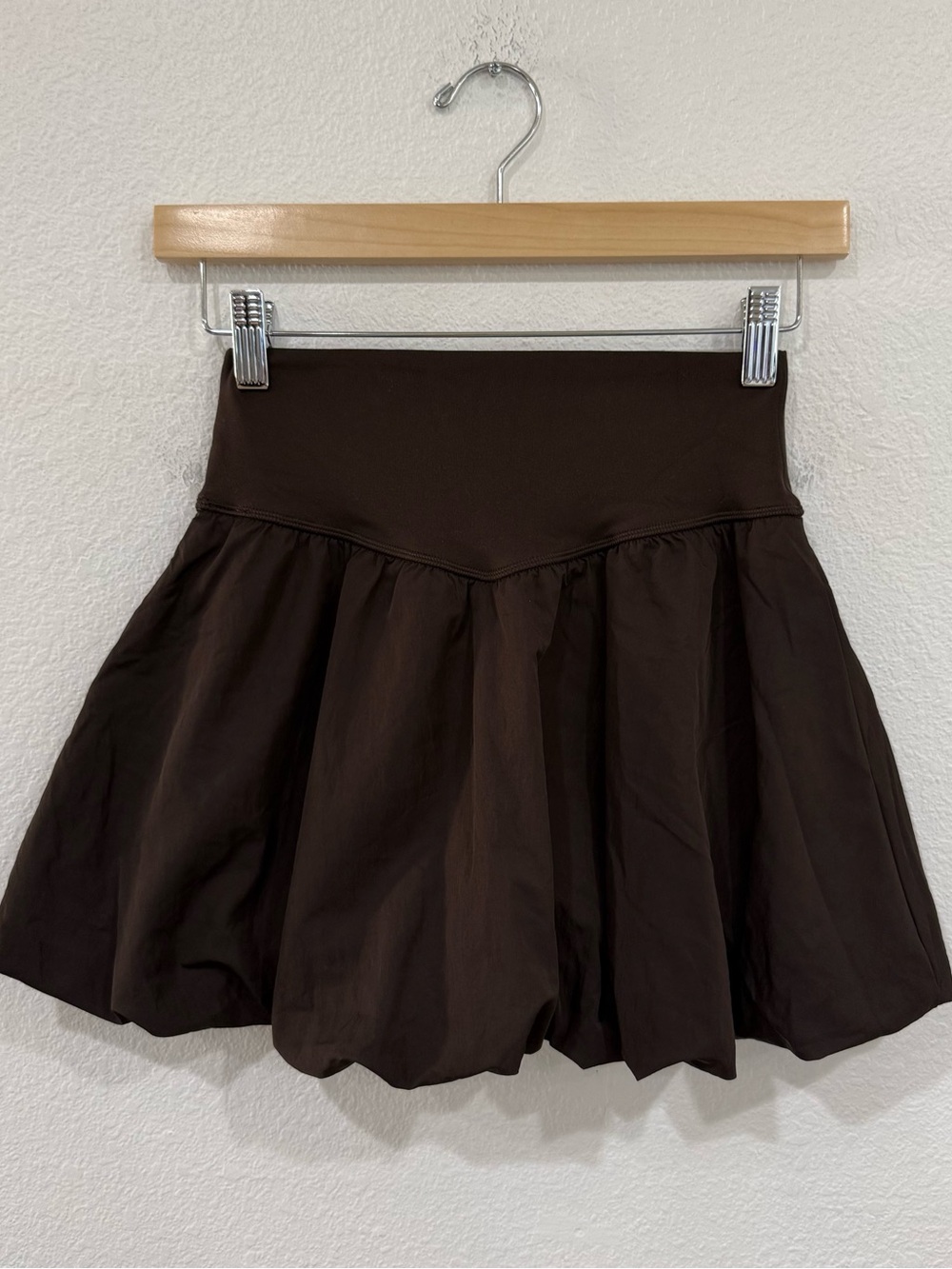 Offline By Aerie High Waisted Bubble Skirt Mocha Brown Women's Size Small